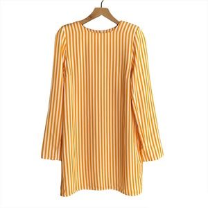 Maggie Marilyn Women's Orange Striped Mini Dress Size 4 NWT